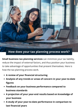 How does your tax planning process work?