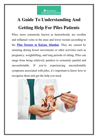 Piles Doctors in Kalyan, Mumbai Call-8767492935