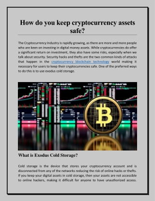How do you keep cryptocurrency assets safe?