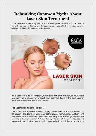 Debunking Common Myths About Laser Skin Treatment