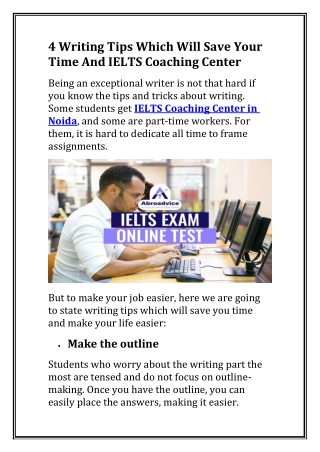 4 Writing Tips Which Will Save Your Time And IELTS