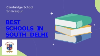 Best Schools in South Delhi