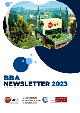 BBA Newsletter 2023 Update | Top BBA College in Bangalore - GIBS Bangalore