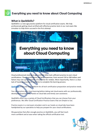Everything you need to know about Cloud Computing