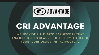 IT Security Consulting Services - CRI Advantage