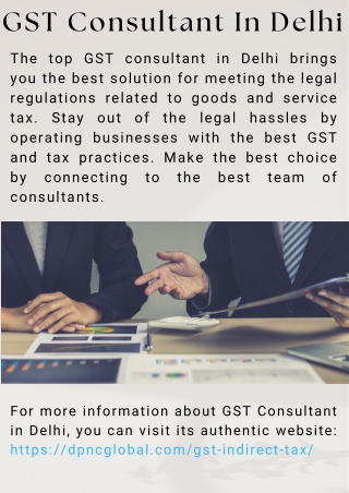 GST Consultant In Delhi