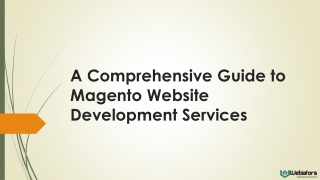 A Comprehensive Guide to Magento Website Development Services