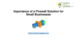 Importance of a Firewall Solution for Small Businesses