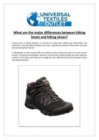 What are the major differences between hiking boots and hiking shoes?