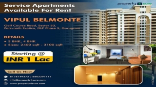 Luxury Service Apartment for Rent in Gurgaon | Vipul Belmonte