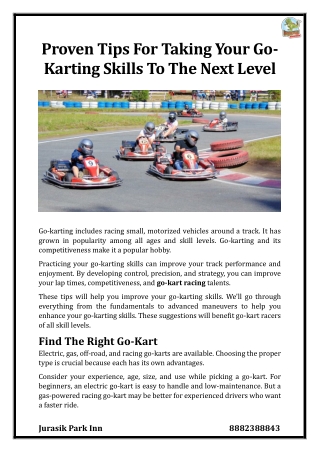 Proven Tips For Taking Your Go-Karting Skills To The Next Level