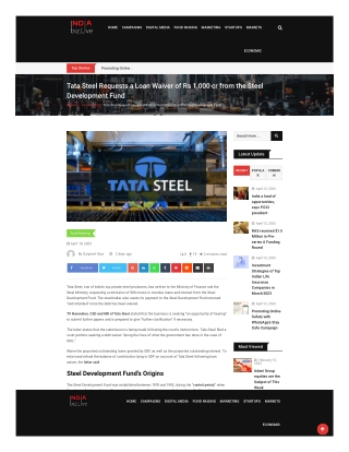 indiabiz-live-tata-steel-requests-a-loan-waiver-of-rs-1000-cr-from-the-steel-development-fund-