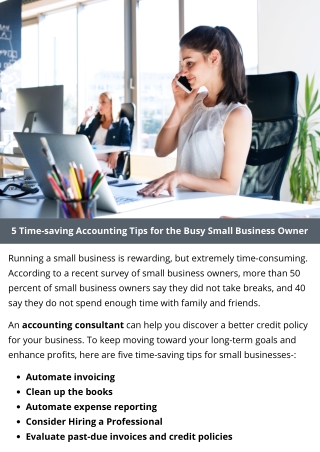 5 Time-saving Accounting Tips for the Busy Small Business Owner