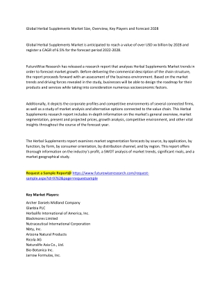 Herbal Supplements Market