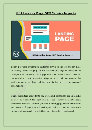 SEO Landing Page - SEO Service Experts