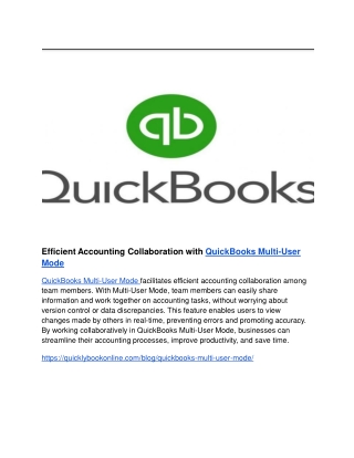 Efficient Accounting Collaboration with QuickBooks Multi-User Mode (1)