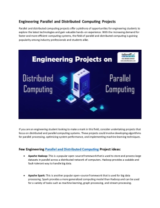 Parallel and Distributed Computing Projects