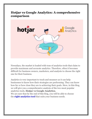 Hotjar vs Google Analytics