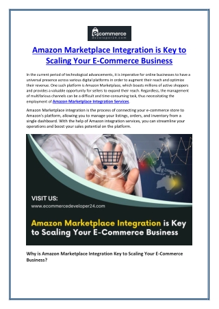 Amazon Marketplace Integration is Key to Scaling Your E-Commerce Business