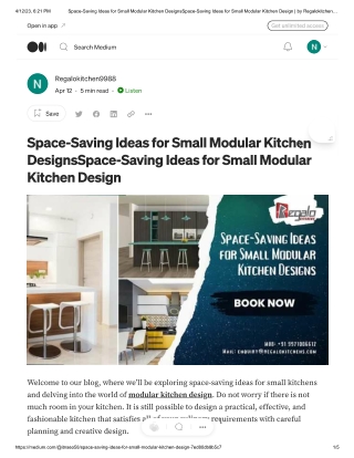 Space-Saving Ideas for Small Modular Kitchen Designs