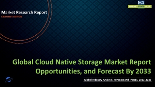 Cloud Native Storage Market Report Opportunities, and Forecast By 2033