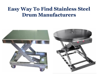 Easy Way To Find Stainless Steel Drum Manufacturers