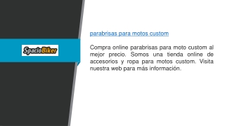 Comprar parabrisas para motos custom