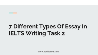 7 Different Types Of Essay In IELTS Writing Task 2