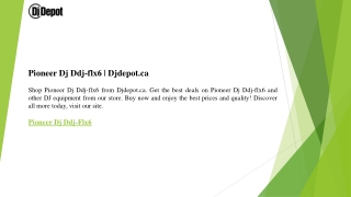 Pioneer Dj Ddj-flx6  Djdepot.ca