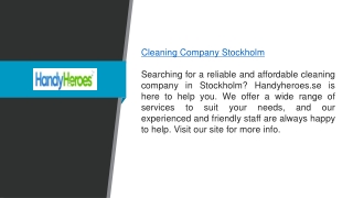 Cleaning Company Stockholm  Handyheroes.se