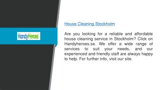 House Cleaning Stockholm  Handyheroes.se