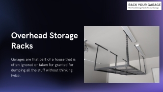 Maximizing Your Garage Space with Overhead Storage Racks