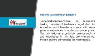 Trademark Registration Brisbane  Trademarkservices.com.au