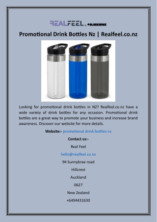 Promotional Drink Bottles Nz  Realfeel.co.nz