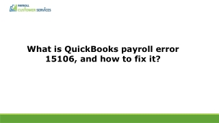 How to troubleshoot QuickBooks payroll error 15106 with easy guide