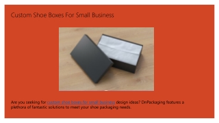 Custom Shoe Boxes For Small Business