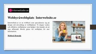 Webbyråwebbplats Interwebsite.se