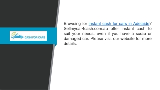 Instant Cash for Cars in Adelaide  Sellmycar4cash.com.au