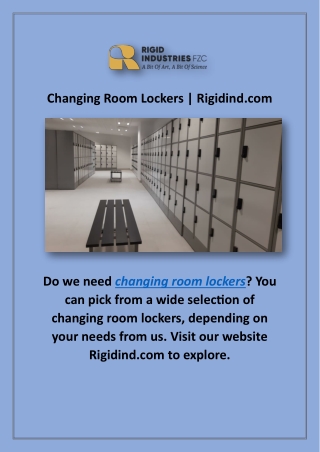 Changing Room Lockers | Rigidind.com