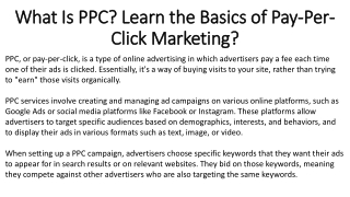 What Is PPC? Learn the Basics of Pay-Per-Click Marketing?