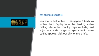 Bet Online Singapore 8nplay.co