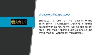 Singapore Online Sportsbook 8nplay.co