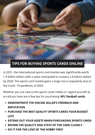 TIPS FOR BUYING SPORTS CARDS ONLINE