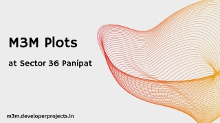 M3M Plots Sector 36 Panipat