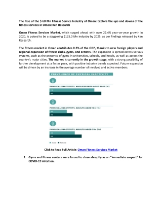 Oman Physical Health Service Sector outlook: Ken Research