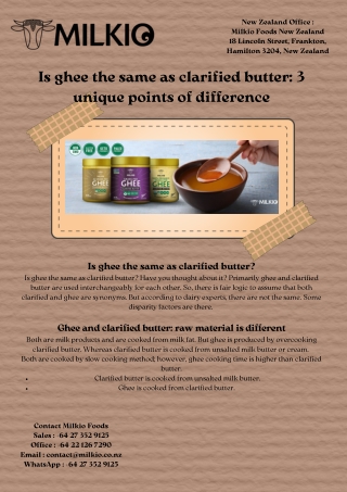 Is ghee the same as clarified butter