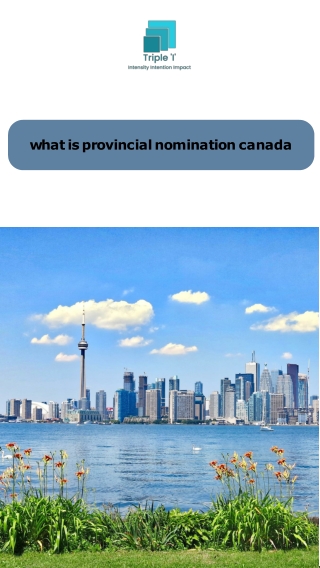 what is provincial nomination canada