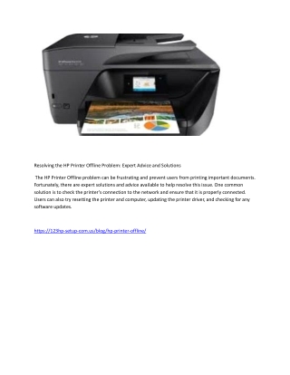 Resolving the HP Printer Offline Problem Expert Advice and Solutions (1)