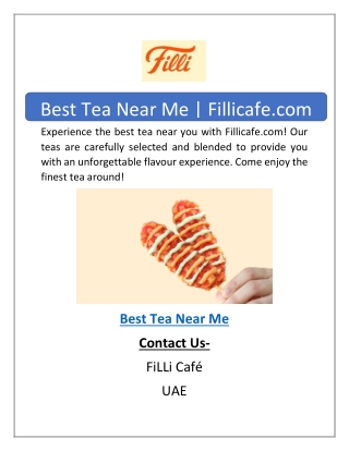 Best Tea Near Me | Fillicafe.com