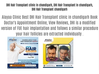 DHI Hair Transplant clinic in chandigarh, DHI Hair Transplant in chandigarh, DHI Hair Transplant chandigarh